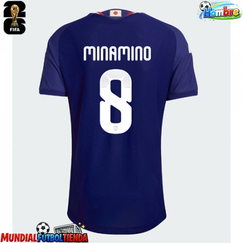 Camiseta Japón Takumi Minamino #8 Primera Equipación Replica Mundial 2026 mangas cortas